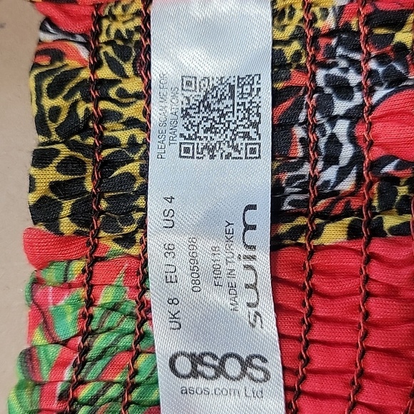 ASOS Swim Jersey Beach Tropical Tiger Print Two-Piece - Picture 12 of 13